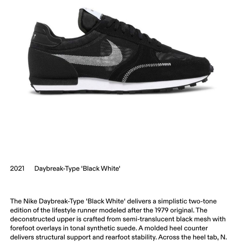Nike Daybreak-Type 'Black White' Men's Shoes